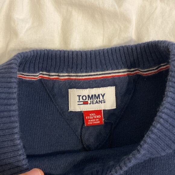 Vintage Y2K Tommy Hilfiger Cotton Sweater Vest Logo Size XXL - Picture 4 of 5